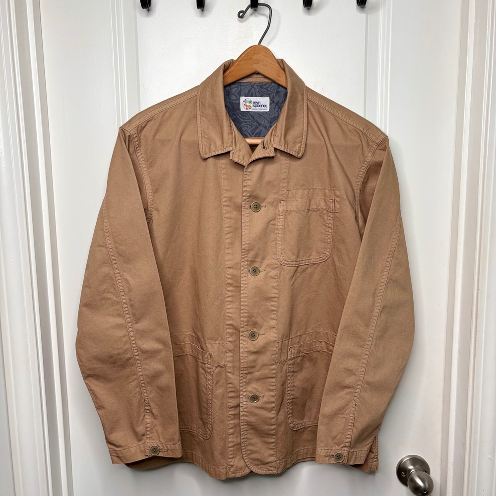 Reyn Spooner x United Arrows Japan Chore Coat Casual Utility Jacket Cotton Tan